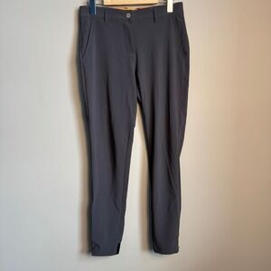 MACADE Golf Pants Women's Regular Slim Fit Gray Ankle Zip Four-Way Stretch Small